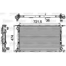 735474 VALEO Радиатор, охлаждение двигателя