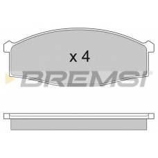 BP2757 BREMSI Комплект тормозных колодок, дисковый тормоз