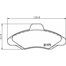 8DB 355 019-041 HELLA Комплект тормозных колодок, дисковый тормоз