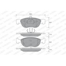 151-1902 WEEN Комплект тормозных колодок, дисковый тормоз
