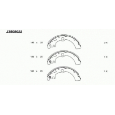 J3508022 NIPPARTS Комплект тормозных колодок