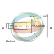 12-351614 ODM-MULTIPARTS Шарнирный комплект, приводной вал