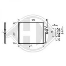 8124200 DIEDERICHS Конденсатор, кондиционер
