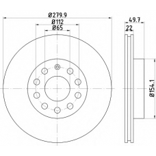 8DD 355 109-551 HELLA PAGID Тормозной диск