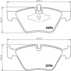 8DB 355 011-941 HELLA Комплект тормозных колодок, дисковый тормоз