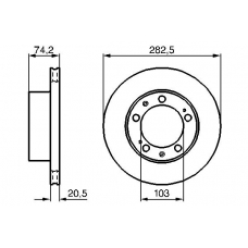 0 986 478 414 BOSCH Тормозной диск