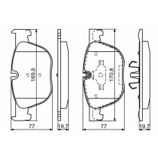 0 986 494 191 BOSCH Комплект тормозных колодок, дисковый тормоз