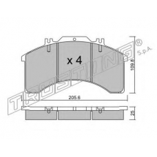 596.0 TRUSTING Комплект тормозных колодок, дисковый тормоз