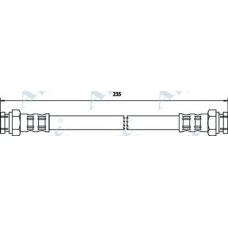 HOS3629 APEC Тормозной шланг