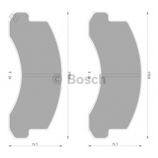 0 986 AB2 361 BOSCH Комплект тормозных колодок, дисковый тормоз