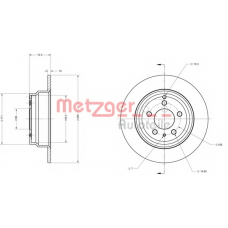 6110268 METZGER Тормозной диск