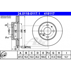 24.0118-0117.1 ATE Тормозной диск