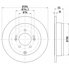 8DD 355 122-291 HELLA PAGID Тормозной диск