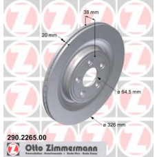 290.2265.00 ZIMMERMANN Тормозной диск