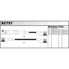 XC757 QUINTON HAZELL Комплект проводов зажигания