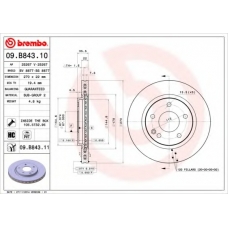 09.B843.10 BREMBO Тормозной диск