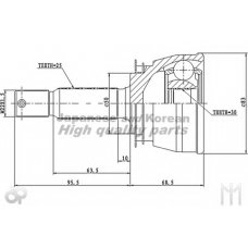 HY-7009I ASHUKI Шарнирный комплект, приводной вал