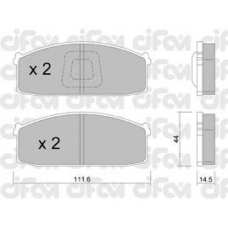 822-245-1 CIFAM Комплект тормозных колодок, дисковый тормоз