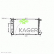 31-0126 KAGER Радиатор, охлаждение двигателя