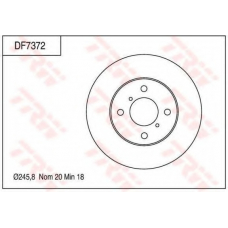 DF7372 TRW Тормозной диск