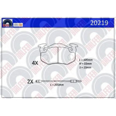 20219 GALFER Комплект тормозных колодок, дисковый тормоз