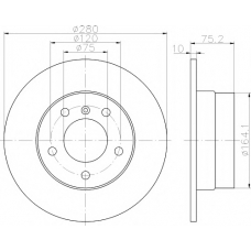 8DD 355 112-641 HELLA PAGID Тормозной диск