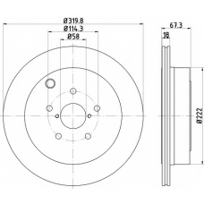 MDC2649 MINTEX Тормозной диск