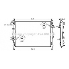 FDA2421 AVA Радиатор, охлаждение двигателя