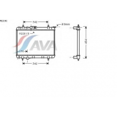 PE2190 AVA Радиатор, охлаждение двигателя