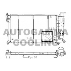 100754 AUTOGAMMA Радиатор, охлаждение двигателя