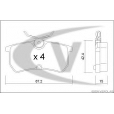 V25-8108 VEMO/VAICO Комплект тормозных колодок, дисковый тормоз