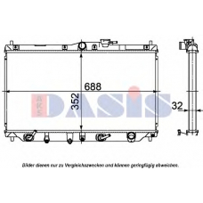 100043N AKS DASIS Радиатор, охлаждение двигателя