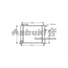 QR551-01 ASHUKI Радиатор, охлаждение двигателя