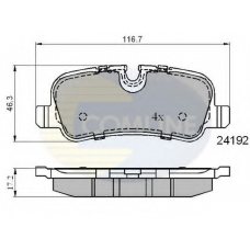 CBP01726 COMLINE Комплект тормозных колодок, дисковый тормоз