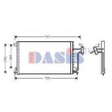 522580N AKS DASIS Конденсатор, кондиционер