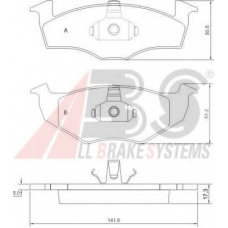 P 85 025 ABS Комплект тормозных колодок, дисковый тормоз