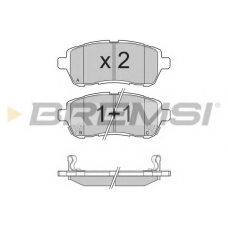 BP3316 BREMSI Комплект тормозных колодок, дисковый тормоз