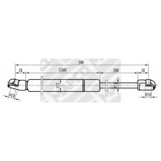 91572 MAPCO Газовая пружина, крышка багажник