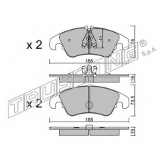 791.4 TRUSTING Комплект тормозных колодок, дисковый тормоз