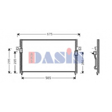 562180N AKS DASIS Конденсатор, кондиционер