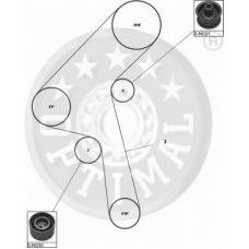 SK-1475 OPTIMAL Комплект ремня грм