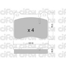 822-668-0 CIFAM Комплект тормозных колодок, дисковый тормоз