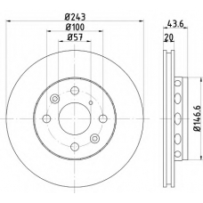 8DD 355 105-011 HELLA PAGID Тормозной диск