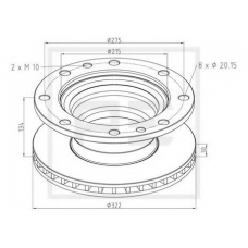 026.654-10A PE Automotive Тормозной диск