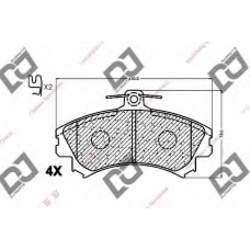 BP1365 DJ PARTS Комплект тормозных колодок, дисковый тормоз