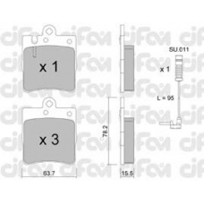 822-344-0K CIFAM Комплект тормозных колодок, дисковый тормоз