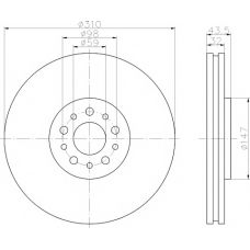 8DD 355 109-131 HELLA PAGID Тормозной диск