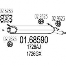 01.68590 MTS Глушитель выхлопных газов конечный