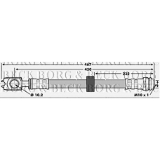 BBH6631 BORG & BECK Тормозной шланг