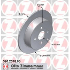 590.2578.00 ZIMMERMANN Тормозной диск